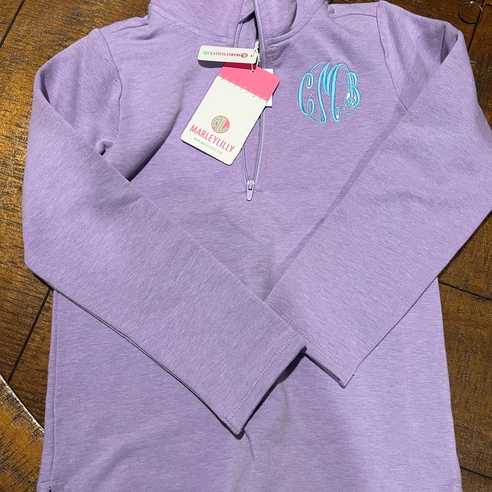 Marleylilly Purple Quarter-Zip Pullover